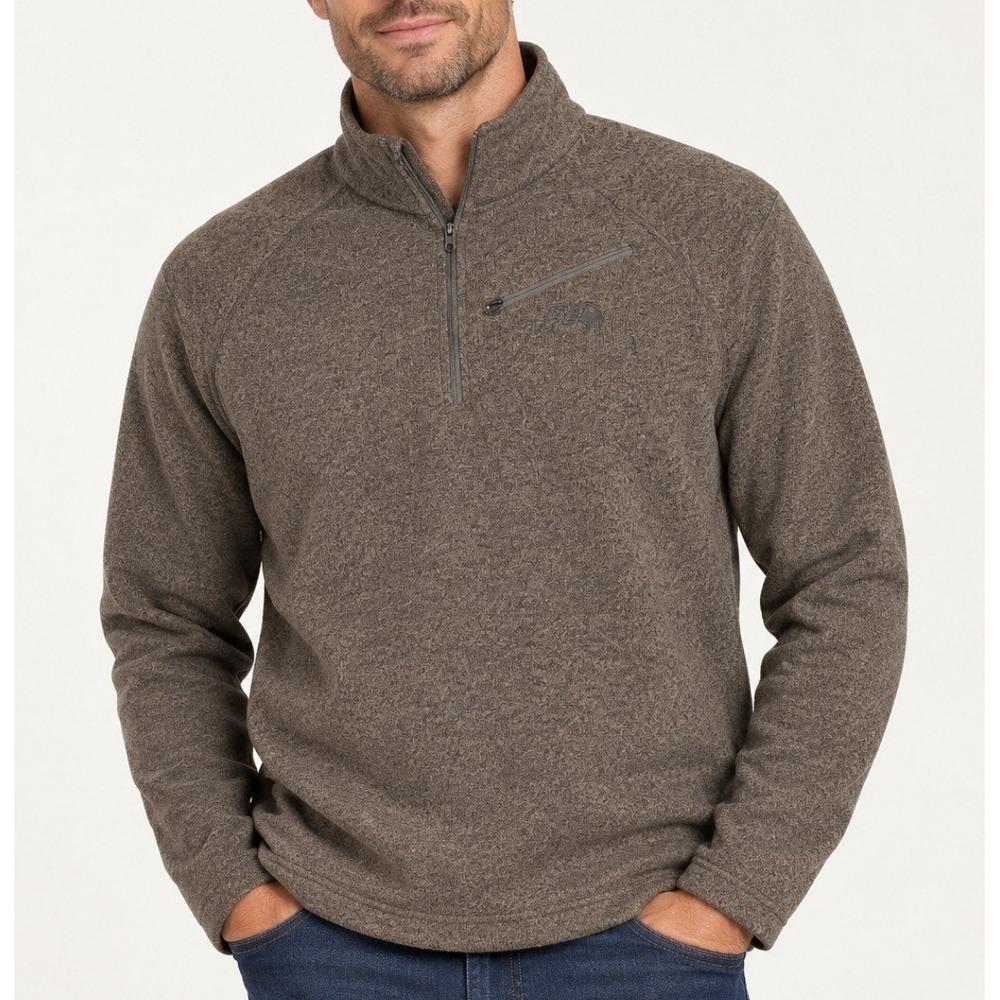 The North Face Gordon Lyons 1/4 Zip Pullover Fleece Mens Medium Brown Gorpcore